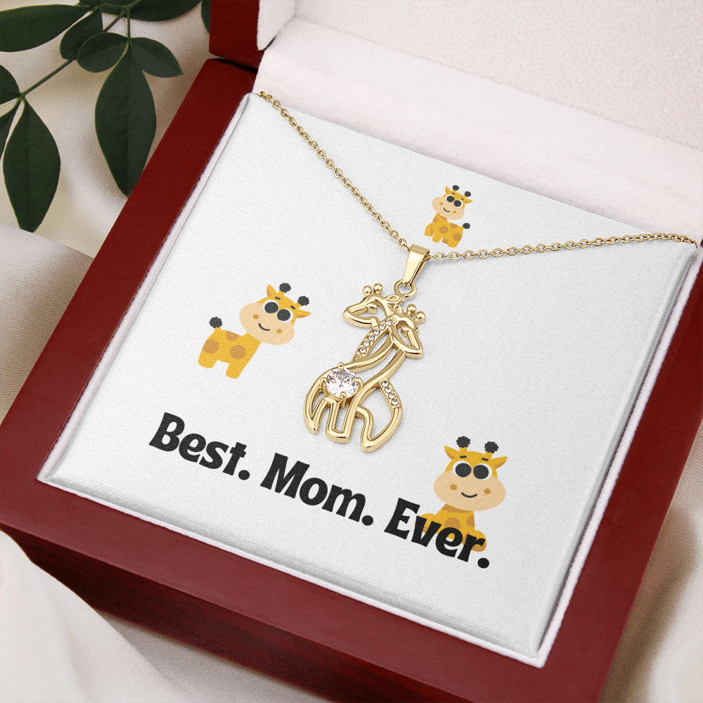 Best. Mom. Ever. - Giraffe Necklace