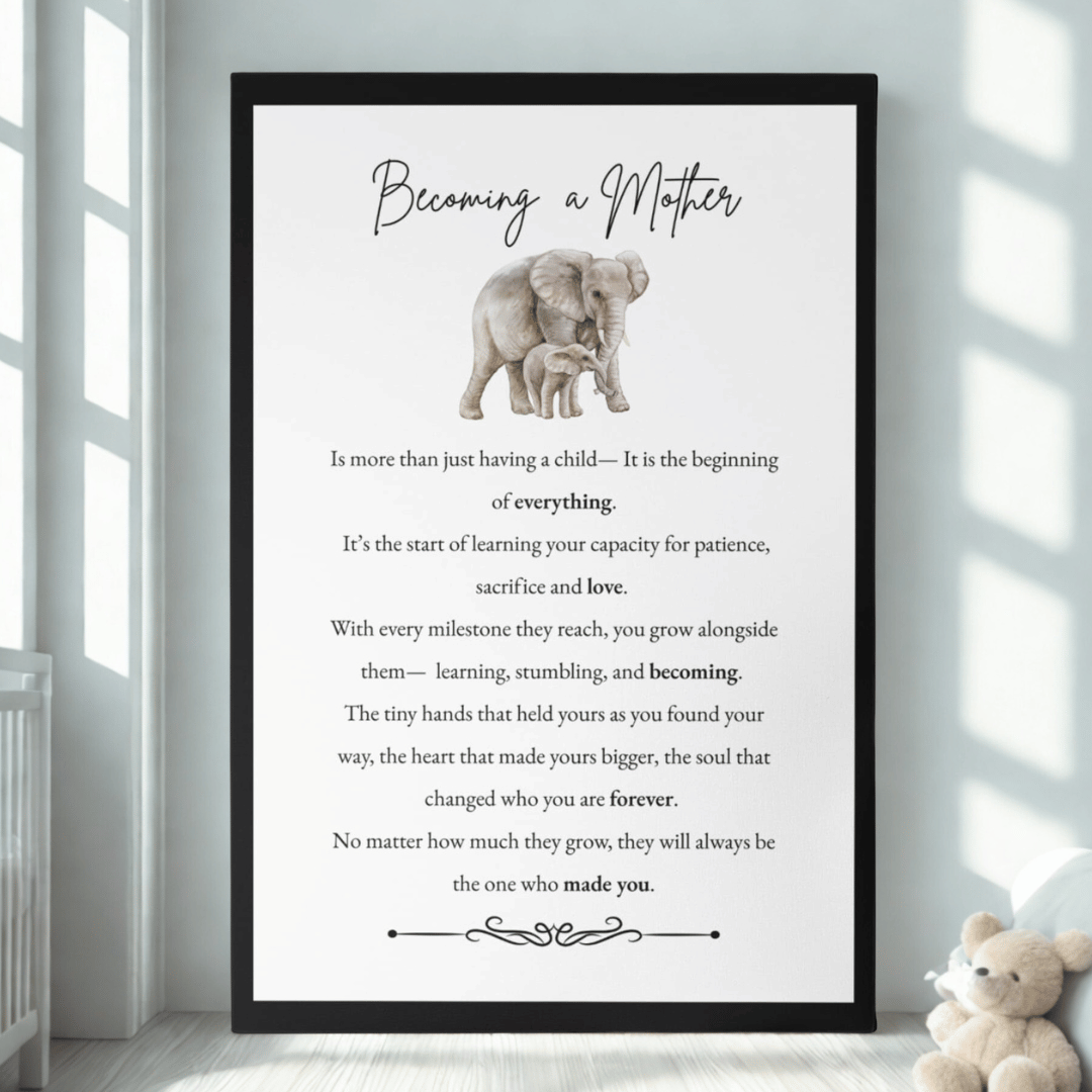 Gallery Wall Canvas - Becoming a Mother (Elephant)