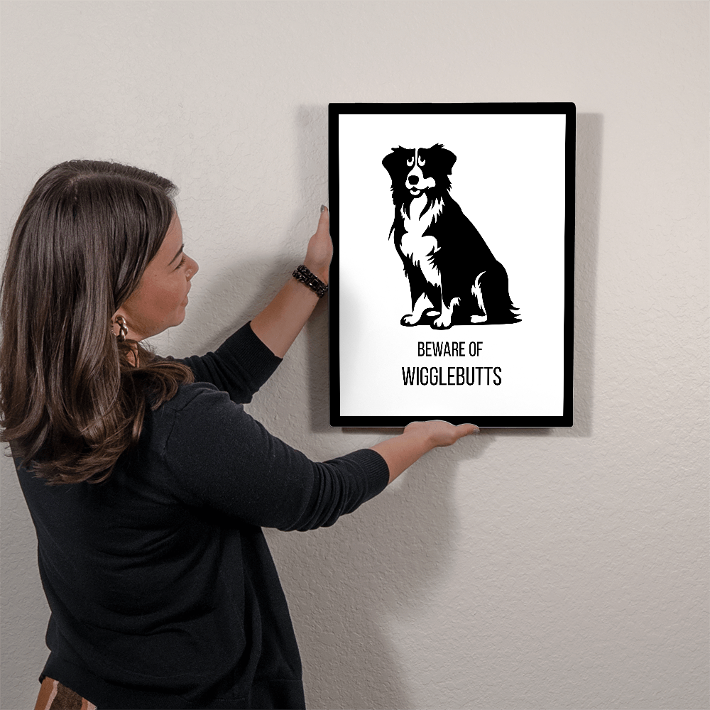 Beware of Wigglebutts  - Metal Sign for Dog Lovers