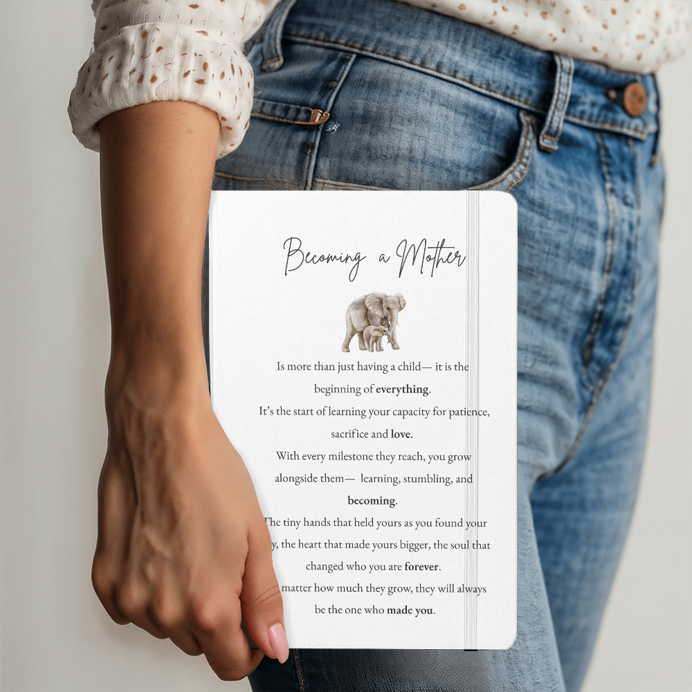 Becoming a Mother - Hardcover Journal (Elephant)