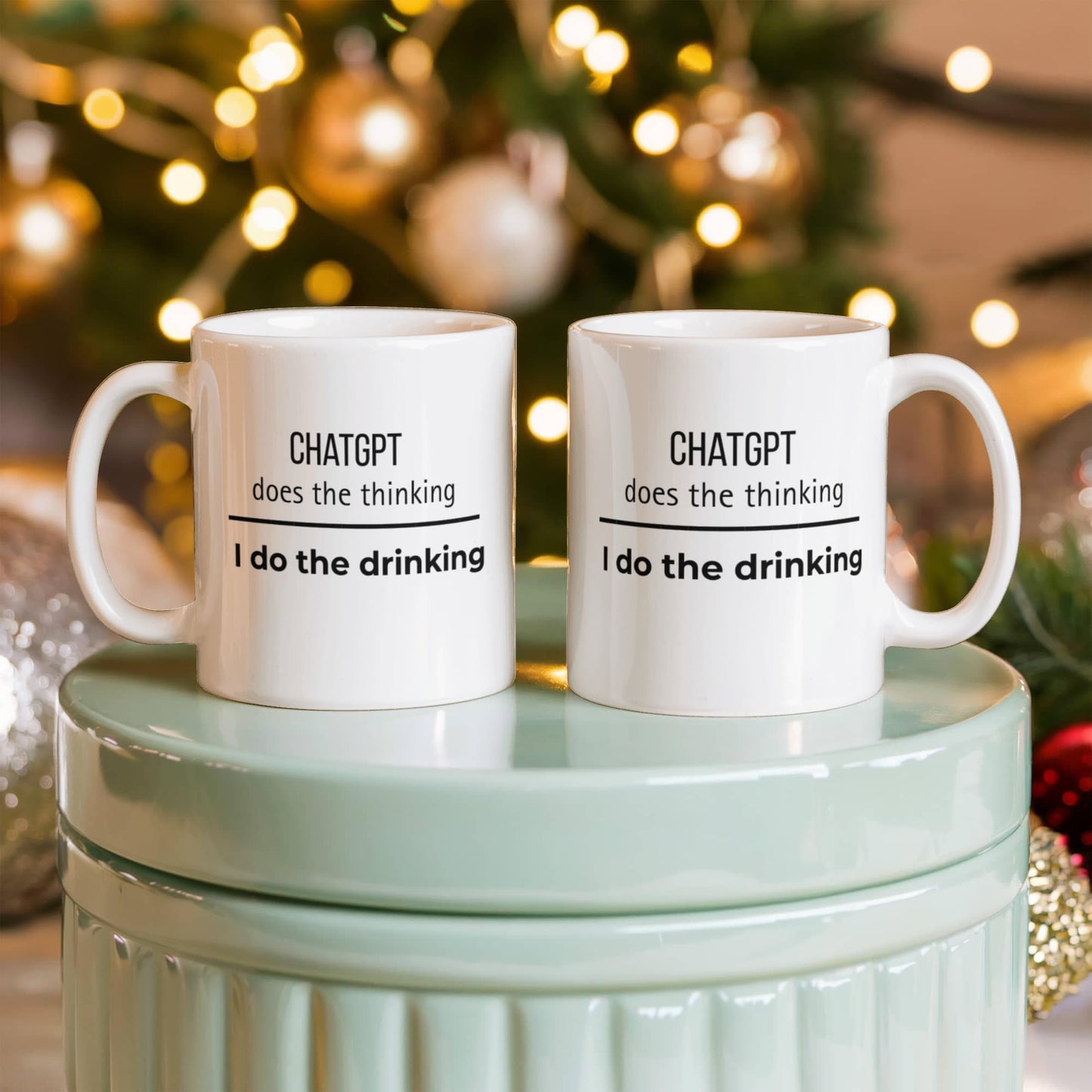 ChatGPT does the thinking - I do the drinking mug (Black)