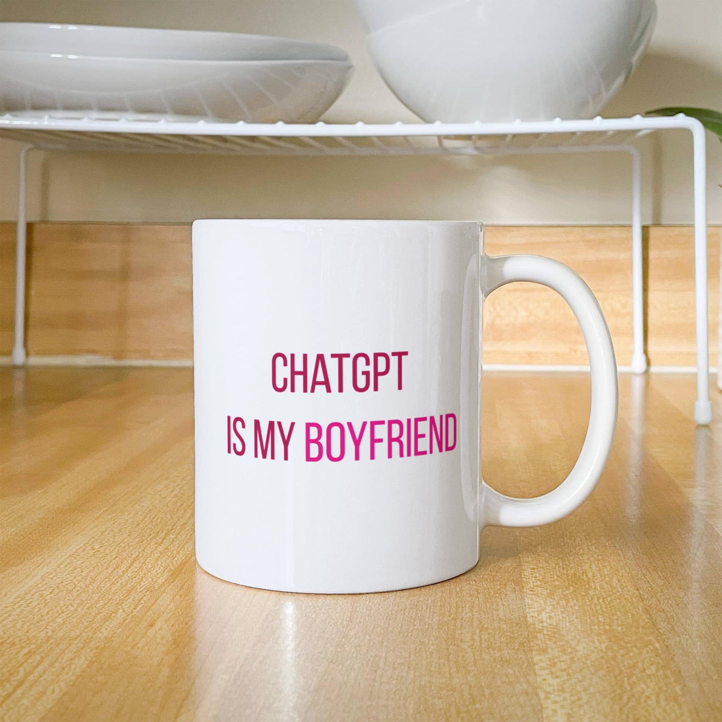 ChatGPT is My Boyfriend Mug (Berry Pink)