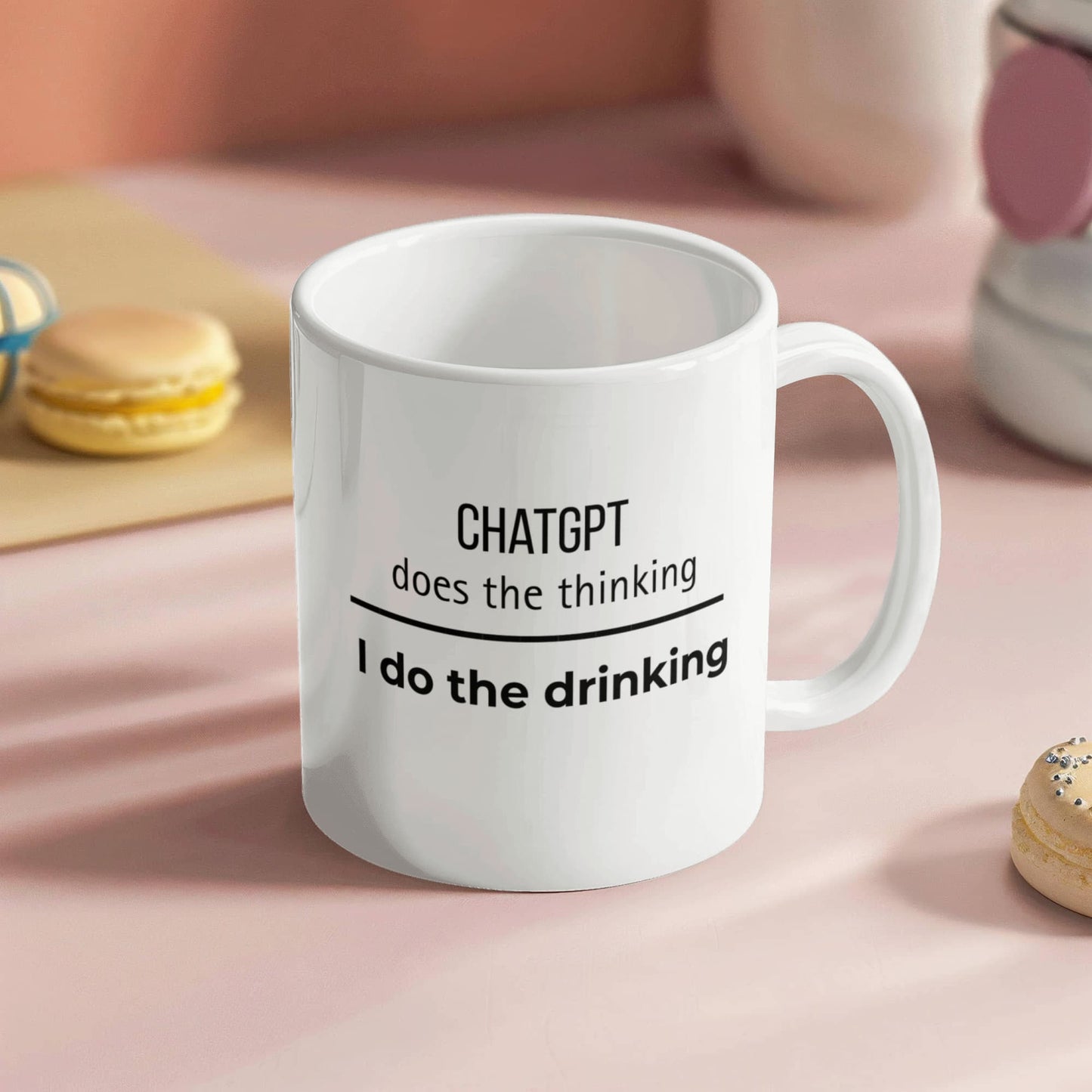 ChatGPT does the thinking - I do the drinking mug (Black)