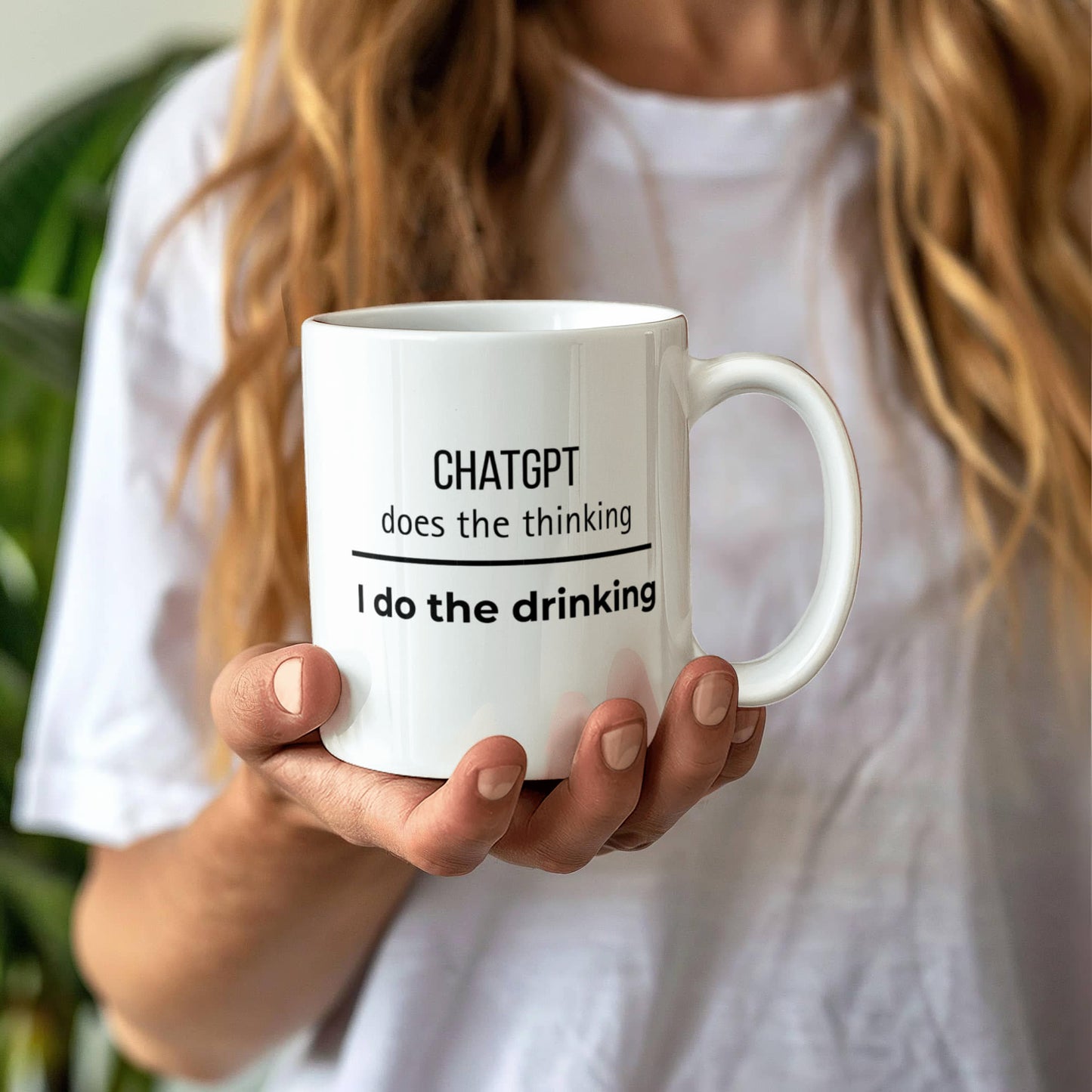 ChatGPT does the thinking - I do the drinking mug (Black)