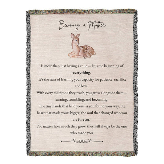 Heirloom Woven Blanket - Becoming a Mother (Doe and Fawn)