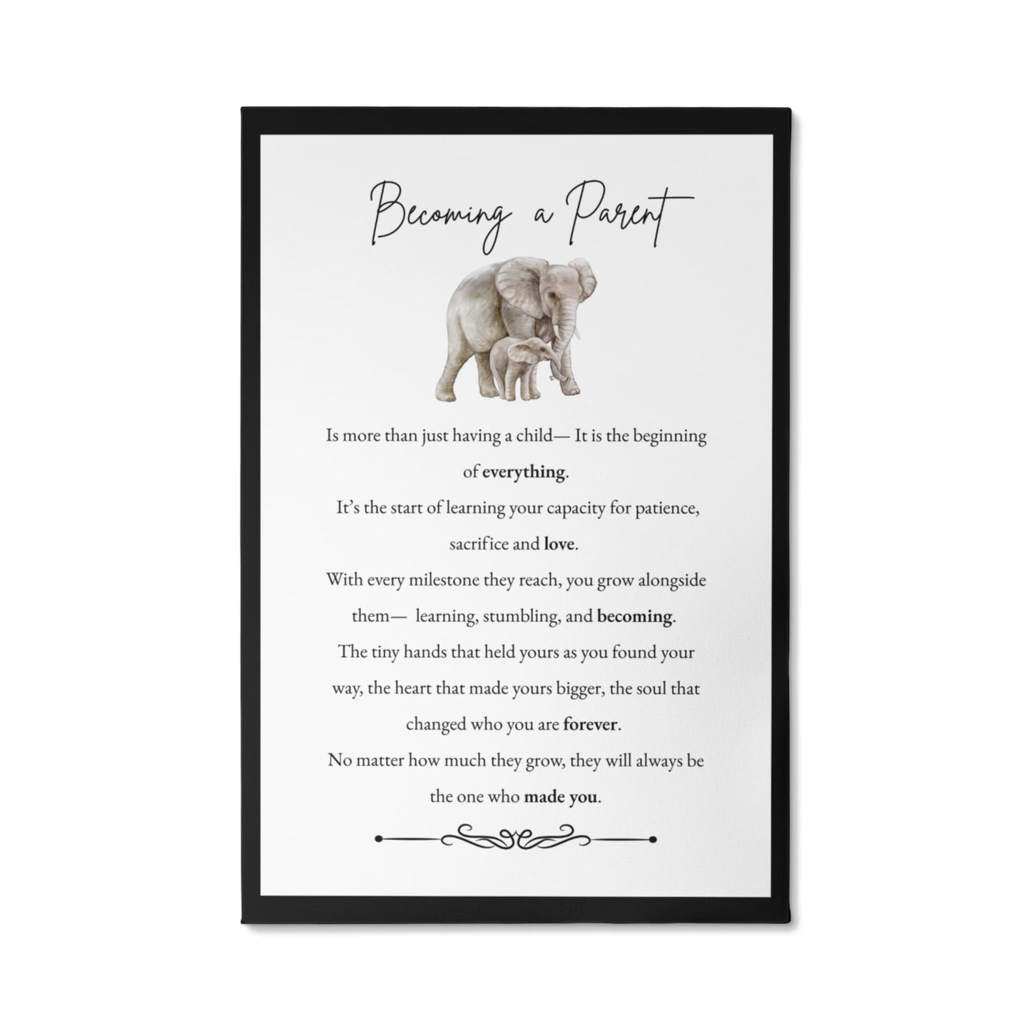 Gallery Wall Canvas - Becoming a Parent (Elephant)