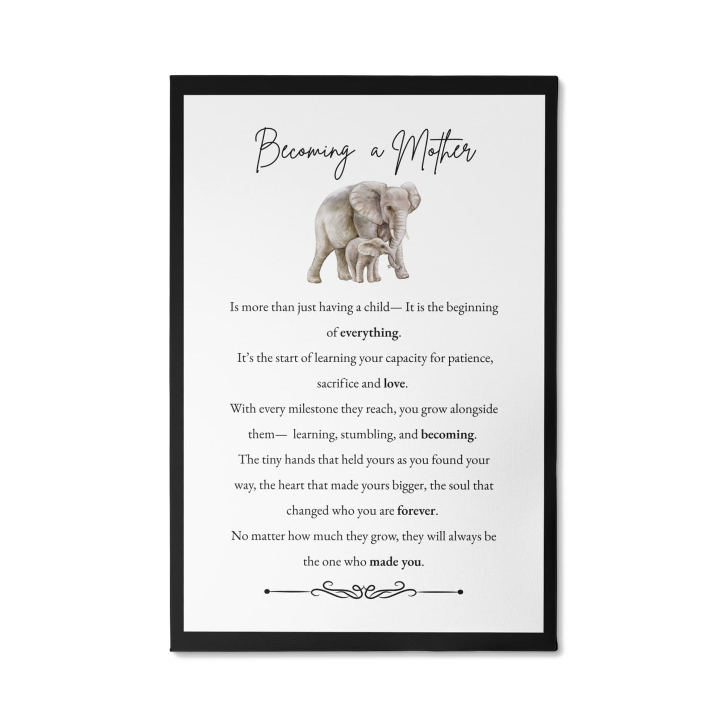 Gallery Wall Canvas - Becoming a Mother (Elephant)