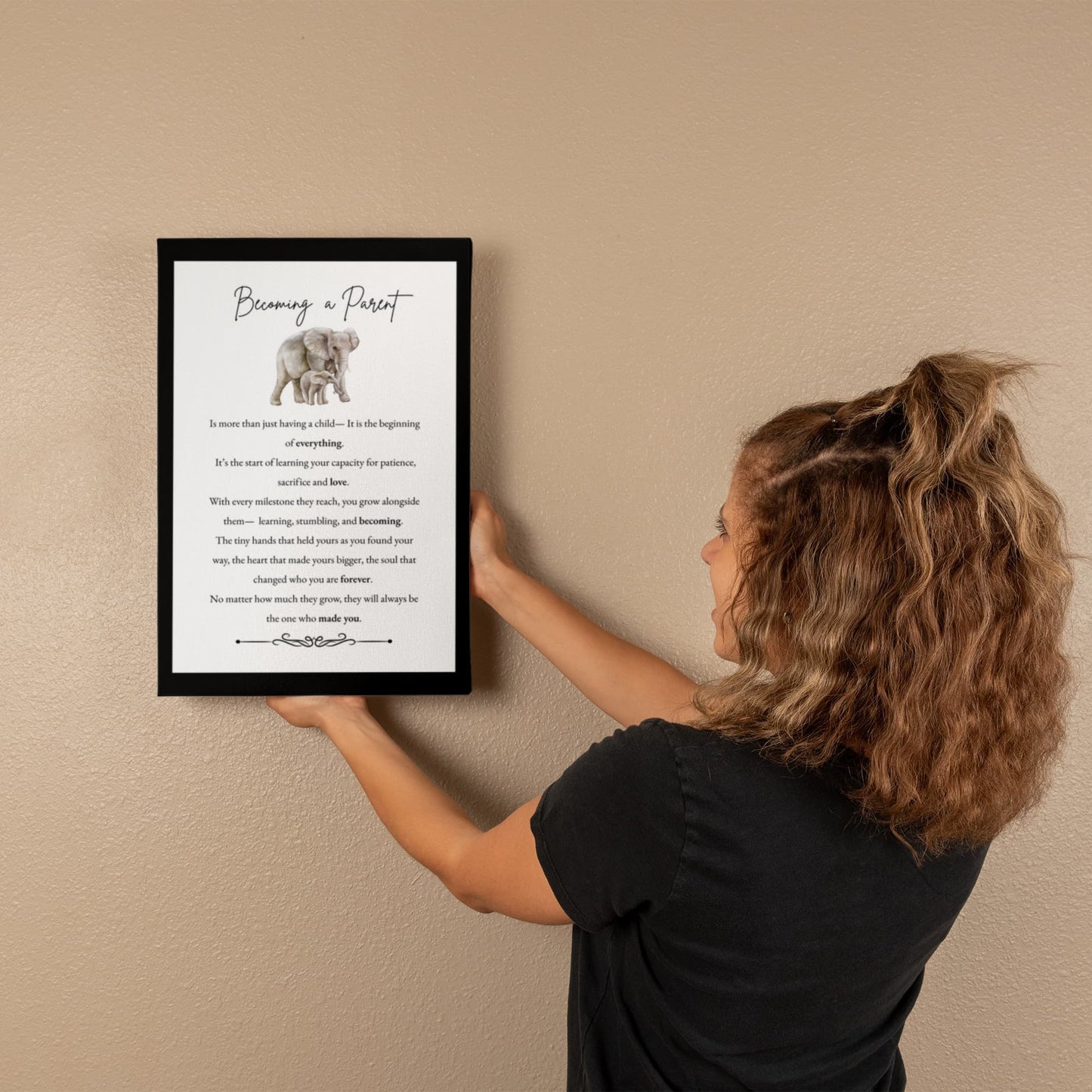 Gallery Wall Canvas - Becoming a Parent (Elephant)