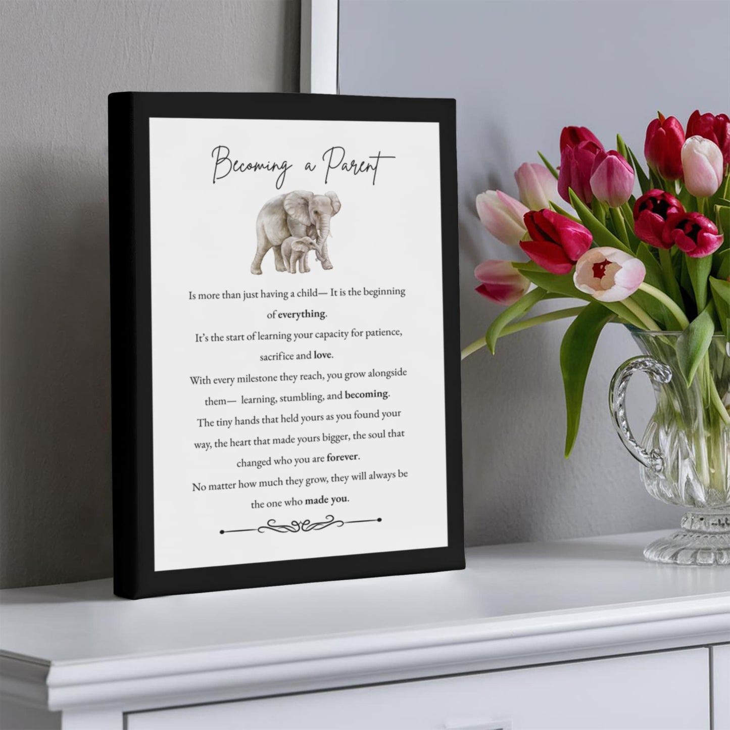 Gallery Wall Canvas - Becoming a Parent (Elephant)