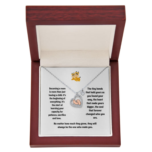 Baby Feet Heart Necklace - The One Who Made You