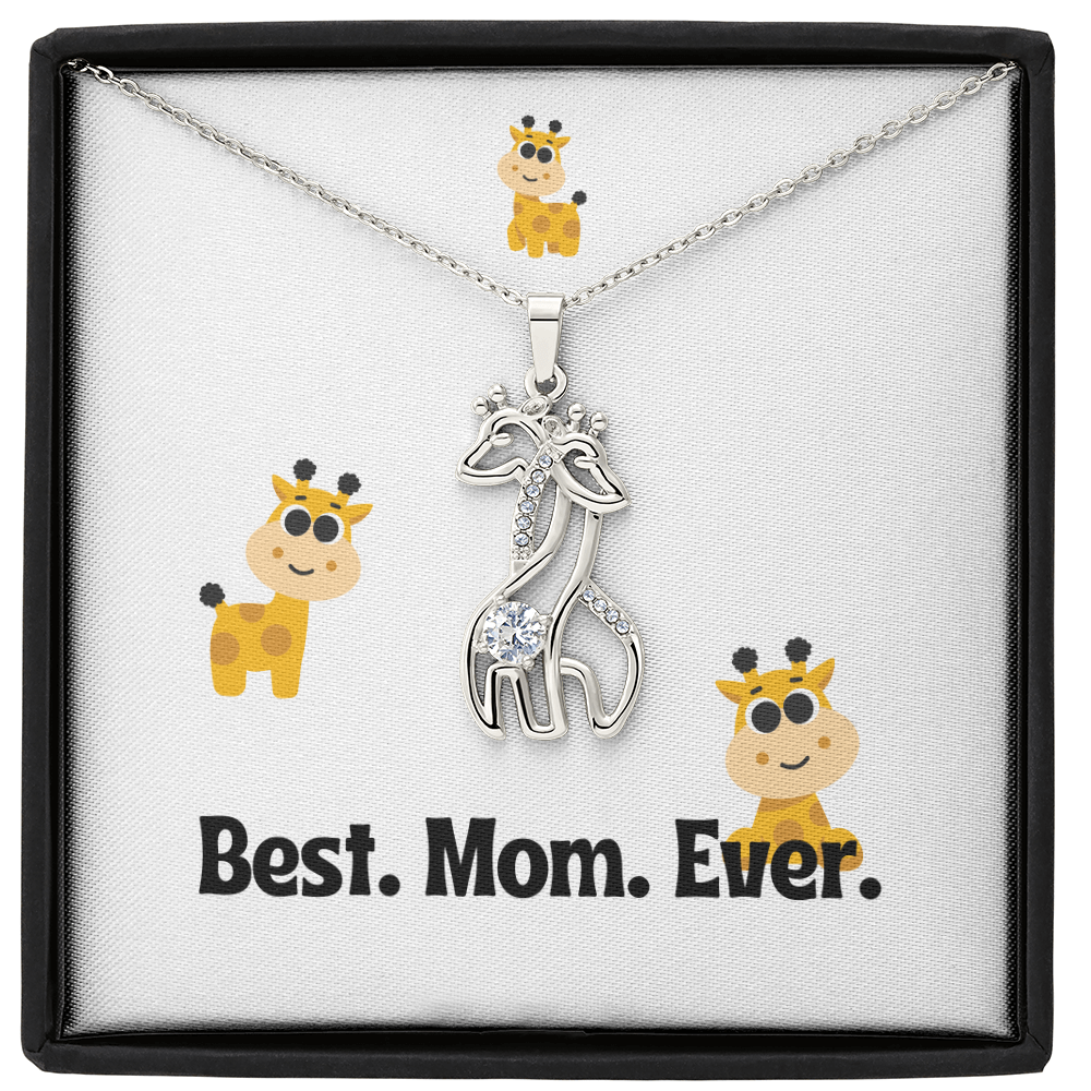 Best. Mom. Ever. - Giraffe Necklace