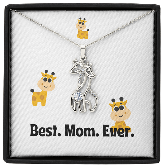 Best. Mom. Ever. - Giraffe Necklace