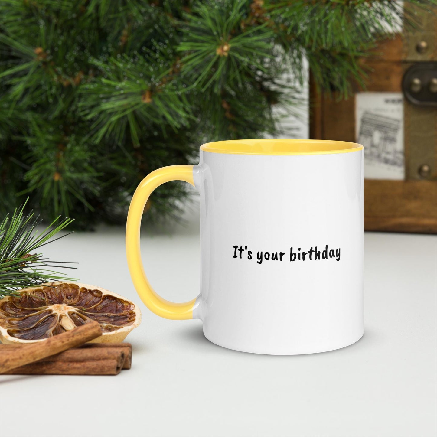 Mug - It's Your Birthday - Cute Sheep Gift for Animal & Pun Lovers (White & Yellow)