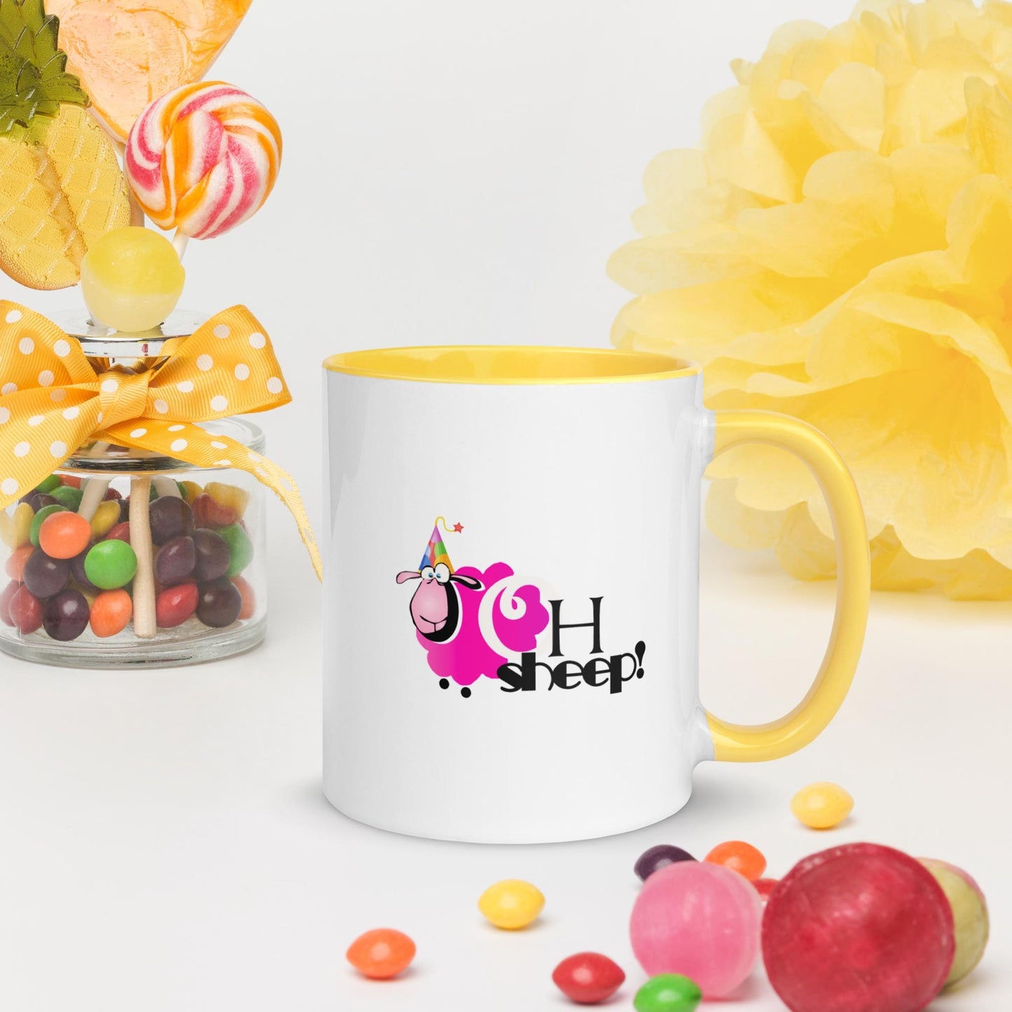 Mug - It's Your Birthday - Cute Sheep Gift for Animal & Pun Lovers (White & Yellow)