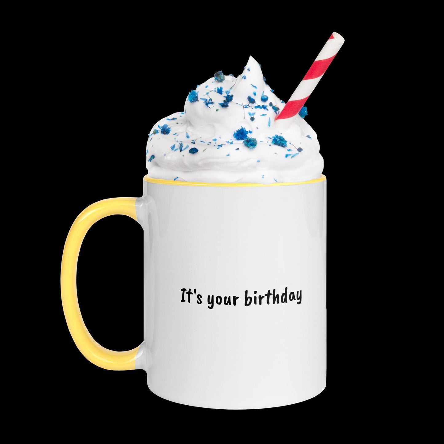 Mug - It's Your Birthday - Cute Sheep Gift for Animal & Pun Lovers (White & Yellow)